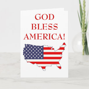 Carte Dieu bénisse l'Amérique