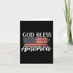 Carte Dieu bénisse l'Amérique 4 juillet patriotique Usa