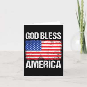 Carte Dieu bénisse l'Amérique Patriotique Joyeux 4 juill