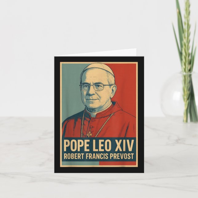 Carte Dieu bénisse le Pape Leo Xiv (Devant)