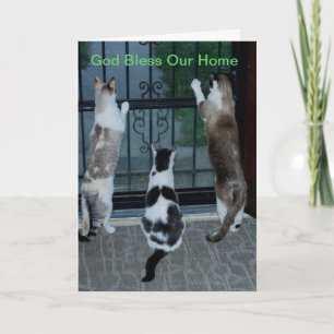 Carte Dieu bénisse notre maison