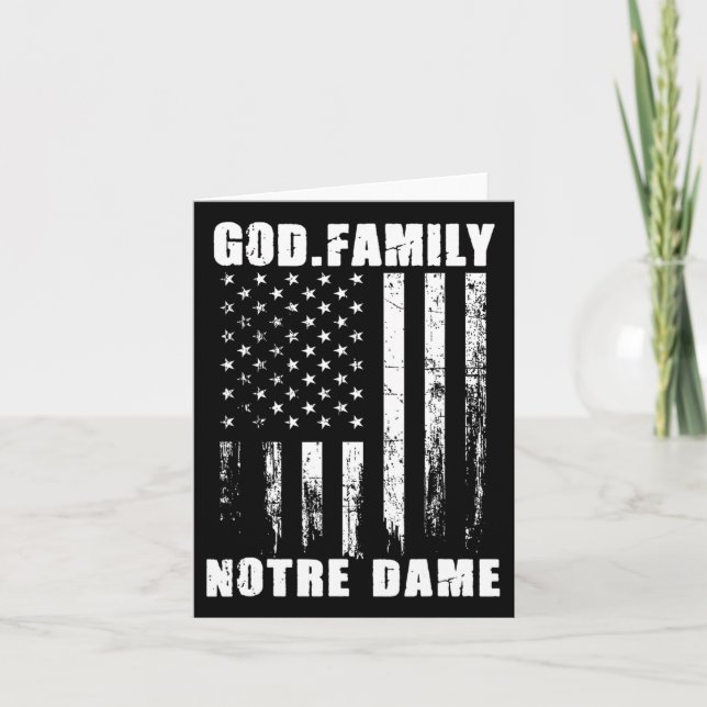Carte Dieu d'abord, famille ensuite, puis Notre Dame Usa (Devant)