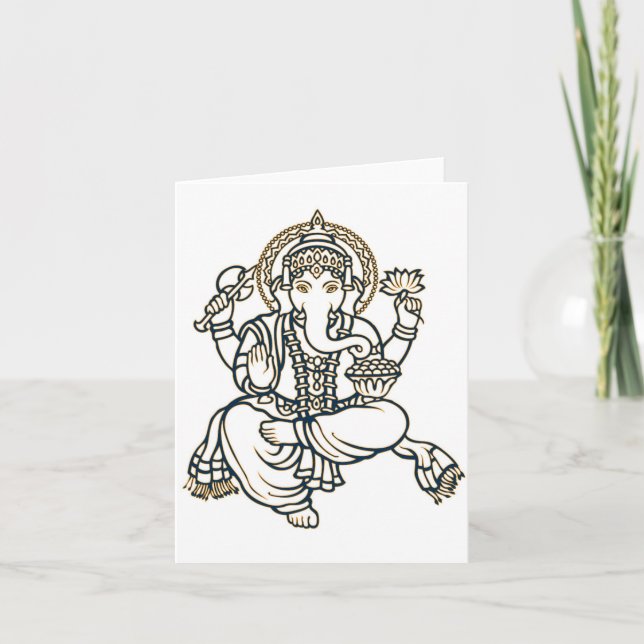 Carte Dieu de divinité indoue de Ganesha (Devant)