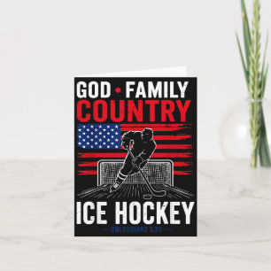Carte Dieu des hommes famille patrie hockey sur glace pa