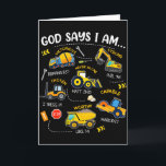 Carte Dieu dit que je suis chrétien Bible Versets Garçon<br><div class="desc">Dieu dit que je suis chrétien Bible Versets Garçons Camion de Construction</div>
