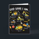 Carte Dieu dit que je suis chrétien Bible Versets Garçon<br><div class="desc">Dieu dit que je suis chrétien Bible Versets Garçons Camion de Construction</div>