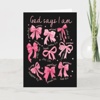 Carte Dieu dit que je suis Coquette Bow Coquette Bow aut