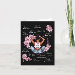 Carte Dieu Dit Que Je Suis Melanin Black History Mois Af