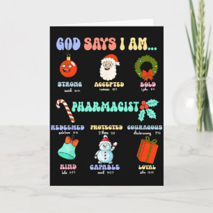 Carte Dieu dit que je suis Pharmacien Noël Pharmacie Tec