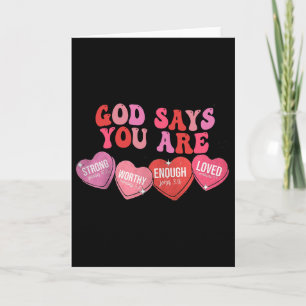 Carte Dieu dit que vous êtes Valentin