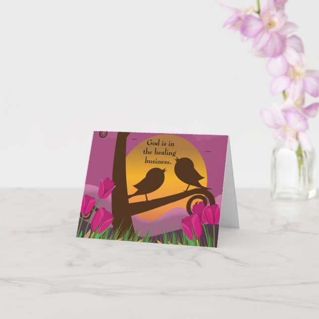 Carte Dieu Est Dans La Guérison Biz Plié Obtenir Bonne C (Orchidée)