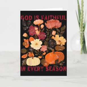 Carte Dieu Est Fidèle En Chaque Saison Floral Automne Ch