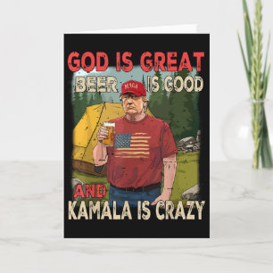 Carte Dieu Est Grand La Bière Est Bonne Kamala Est Drôle