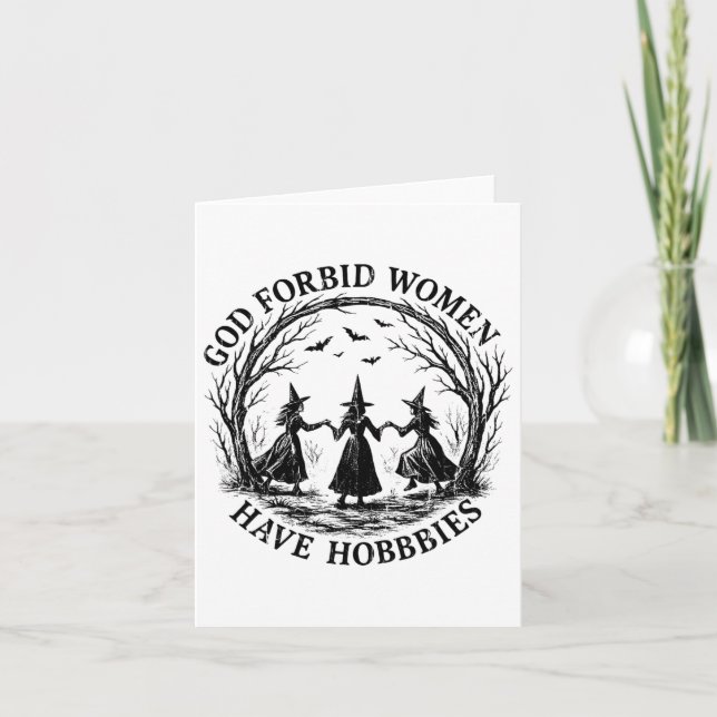 Carte Dieu interdit aux femmes d'avoir des hobbies  (Devant)