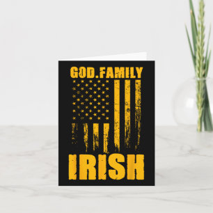 Carte Dieu irlandais Notre Dame. Famille. Indicateur vin