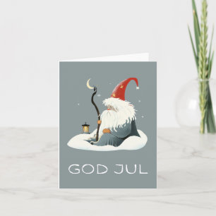 Carte Dieu juil, Noël scandinave