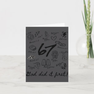 Carte Dieu l'a fait en premier 6 7 Verset biblique Foi c