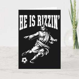 Carte Dieu mème drôle Noël chrétien Il est Rizzin Je