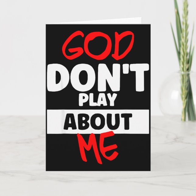 Carte Dieu ne plaisante pas avec moi  (Devant)