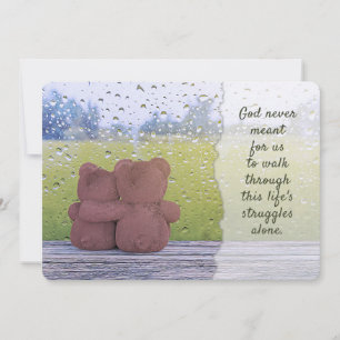 Carte Dieu ne veut jamais que nous marchions seuls