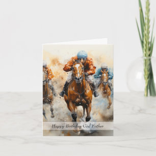 Carte Dieu Père Horse Racing Anniversaire