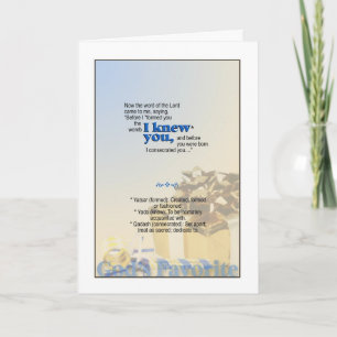 Carte Dieu se réjouit en vous - Jérémie 1:5