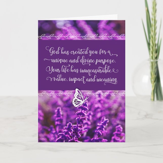 Carte Dieu vous a créé pour une grande fin (Devant)