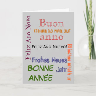 Carte différente de bonne année de langues