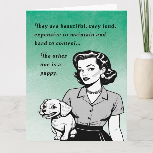 Carte Difficile De Contrôler Les Voeux Rétro (Devant)