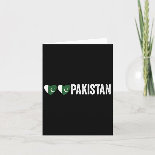 Carte Dil Pakistan Azadi Moubarak Jour du drapeau cardia (Devant)