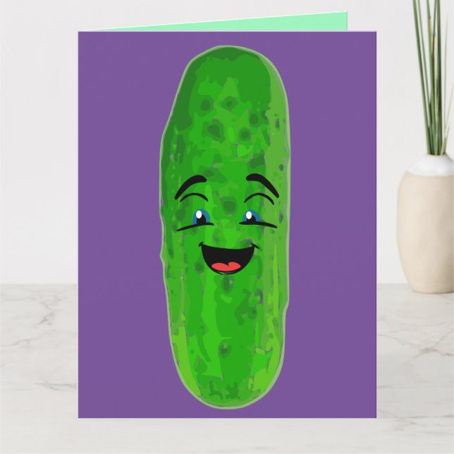 CARTE DILL PICKLES BIG DILL ANNIVERSAIRE AMUSANT VOITURE (Devant)