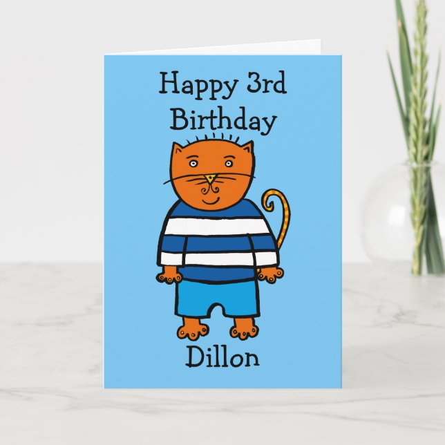 Carte Dillon le Chat personnalisé (Devant)