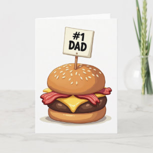 Carte d'illustration Burger Meilleur Papa