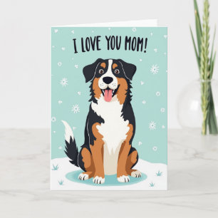 Carte d'illustration Chien t'aime Maman