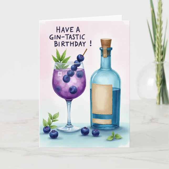 Carte d'illustration de boisson d'anniversaire (Devant)