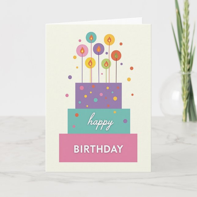 Carte d'illustration de gâteau de célébration (Devant)