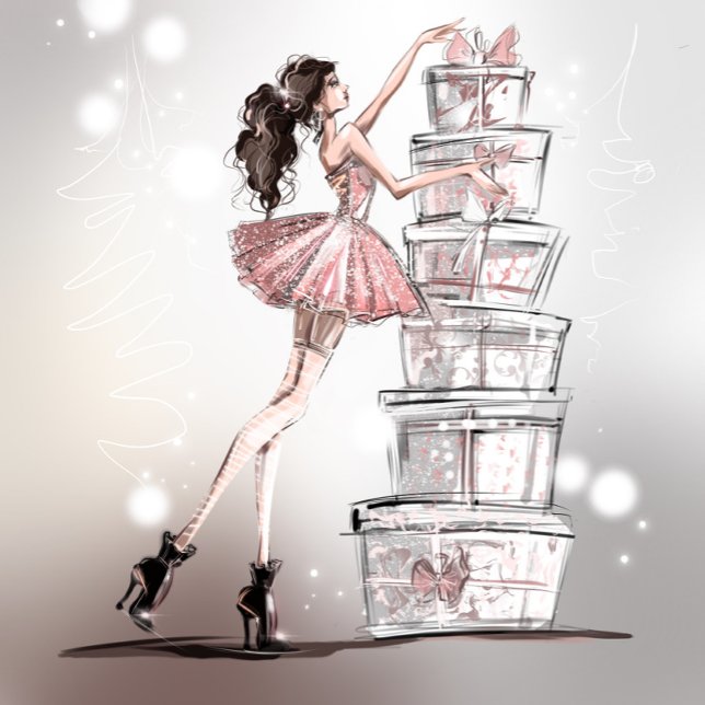 Carte d'illustration de la mode de Noël (Créateur téléchargé)