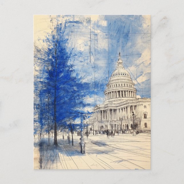 Carte d'illustration de l'arbre de Noël du Capitol (Devant)