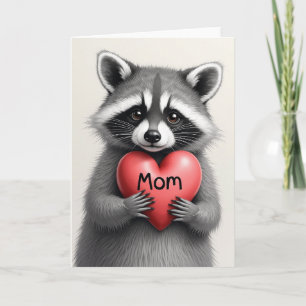 Carte d'illustration de maman à fourrure