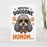 Carte d'illustration de maman de chien