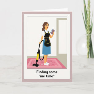 Carte d'illustration de maman lectrice
