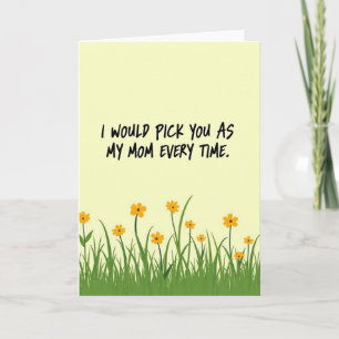 Carte d'illustration de Maman Meadow Douce