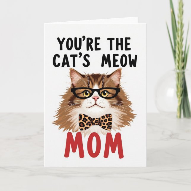 Carte d'illustration de maman Minou (Devant)