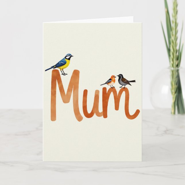 Carte d'illustration de maman oiseau (Devant)
