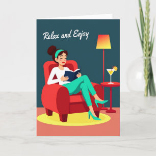 Carte d'illustration de mère relaxante