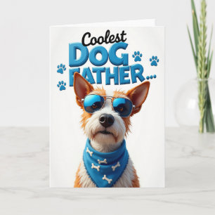 Carte d'illustration de père de chien cool