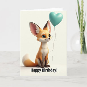 Carte d'illustration de renard mignon
