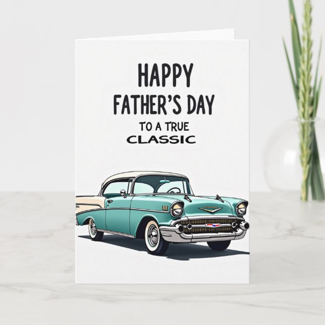Carte d'illustration de voiture de papa cool (Devant)