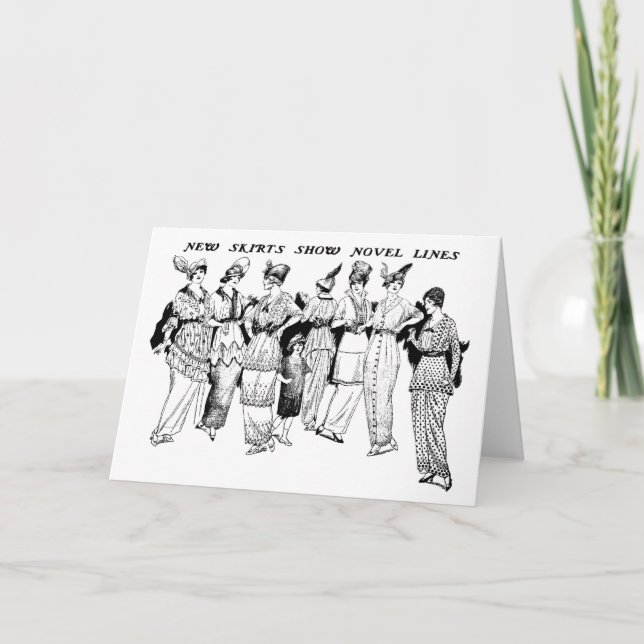 Carte d'illustration des jupes de 1914 (Devant)
