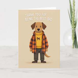 Carte d'illustration du meilleur chien papa